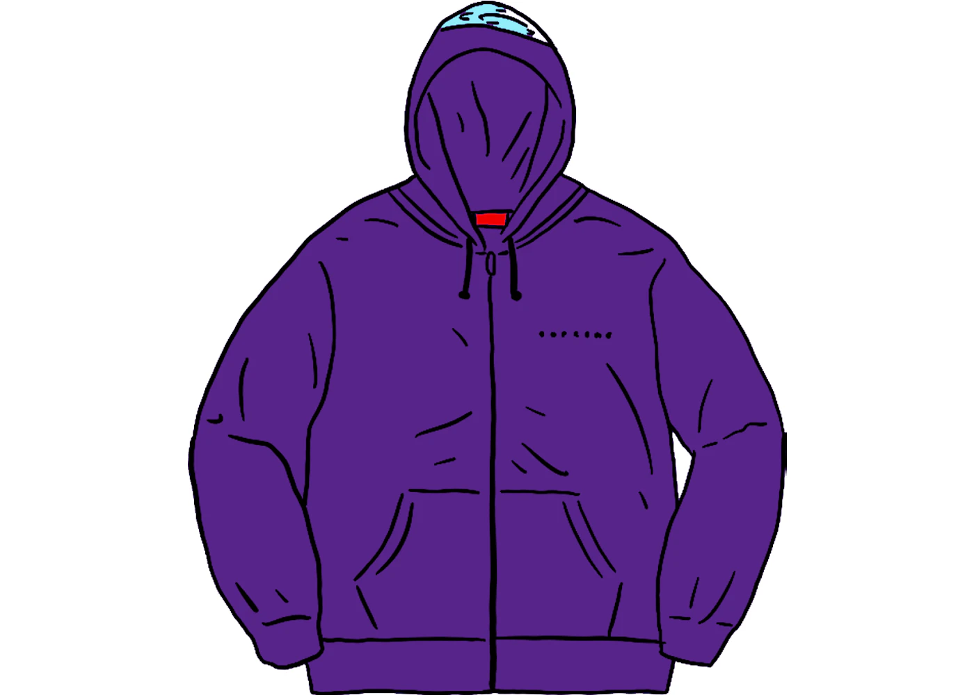 Supreme Globe Zip Up Hooded Sweatshirt Purple Men s FW20 US