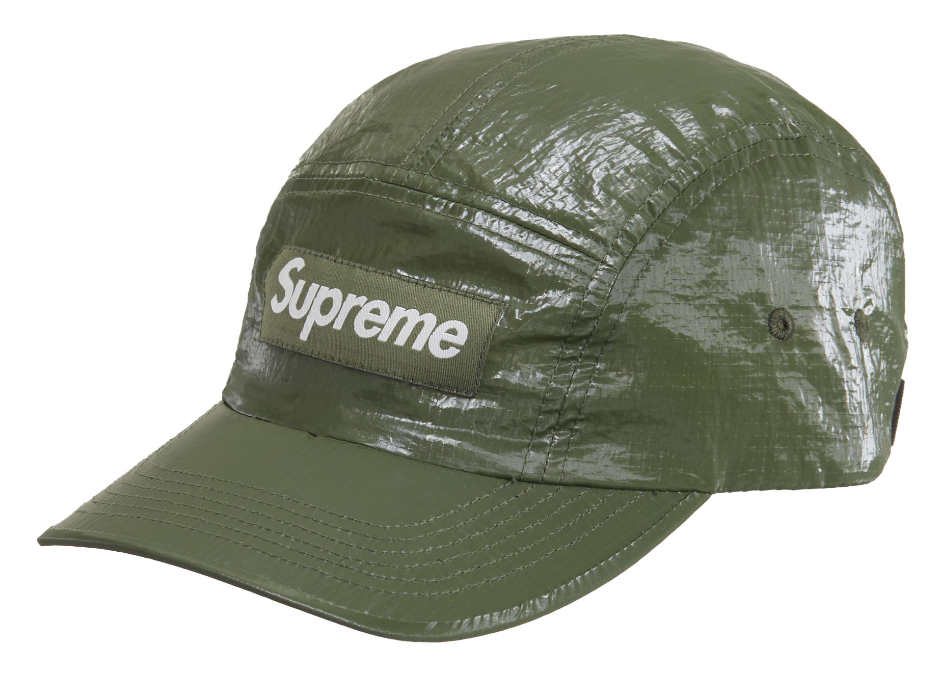 Supreme Gloss Ripstop Camp Cap Olive - FW23 - US