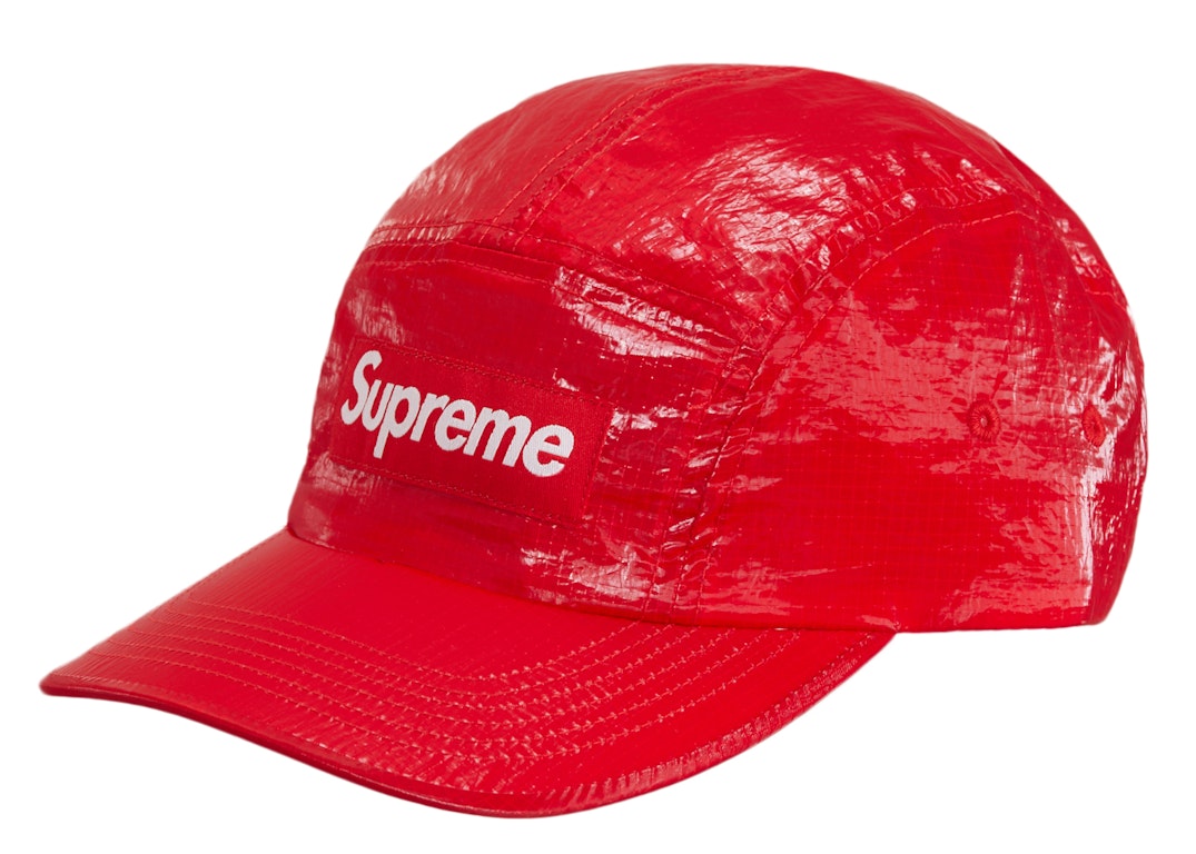 Pre-owned Supreme Gloss Ripstop Camp Cap Red