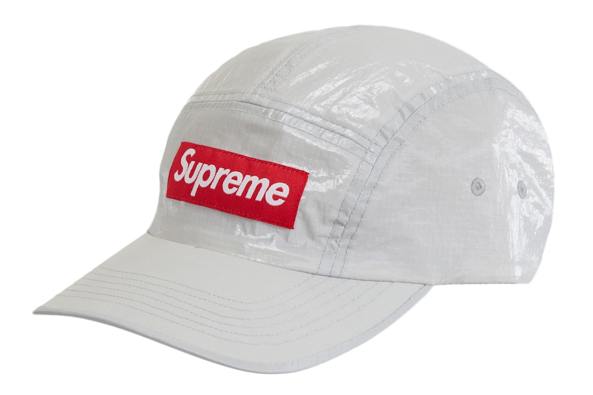 Pre-owned Supreme Gloss Ripstop Camp Cap Light Grey