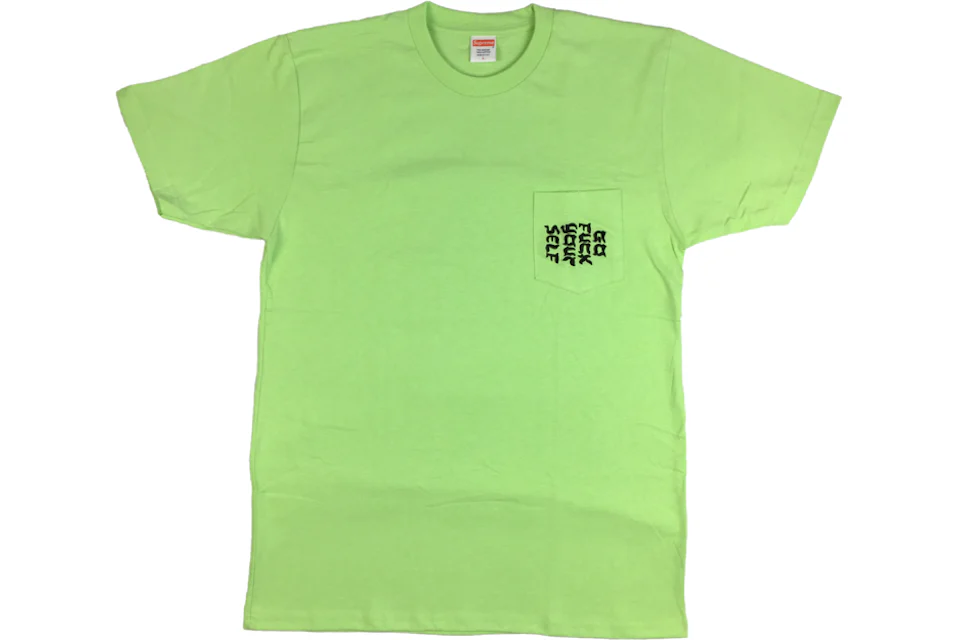 Supreme Go Fuck Yourself Pocket Tee Lime Men s SS17 US