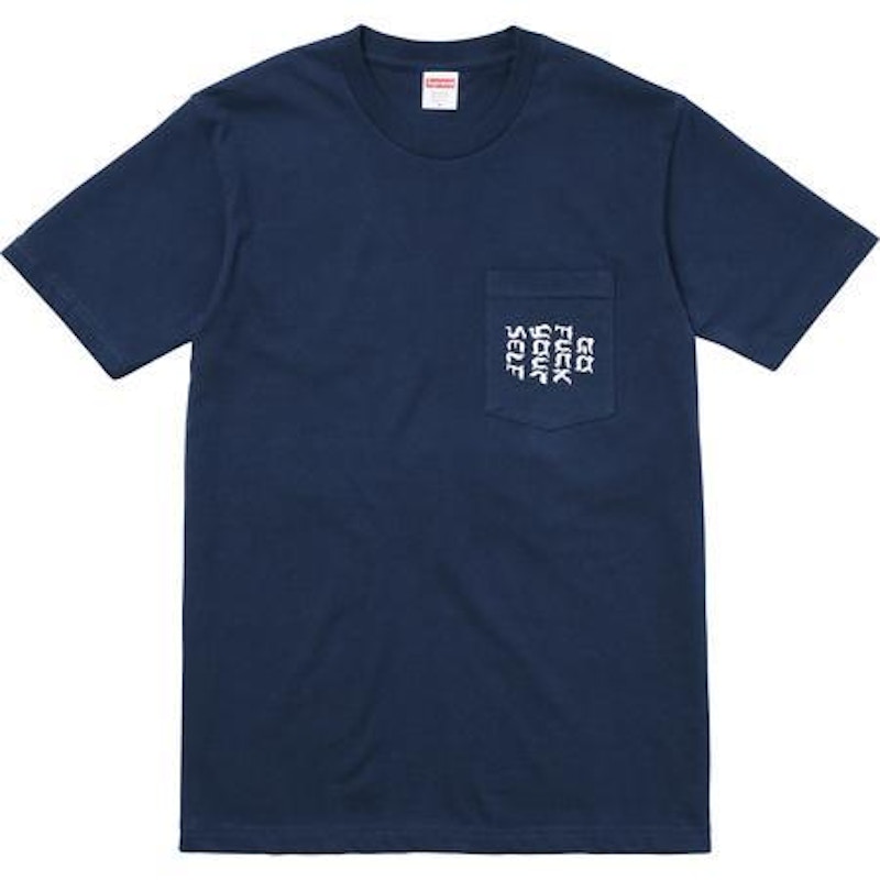 Supreme Go Fuck Yourself Pocket Tee Navy 男士- SS17 - TW