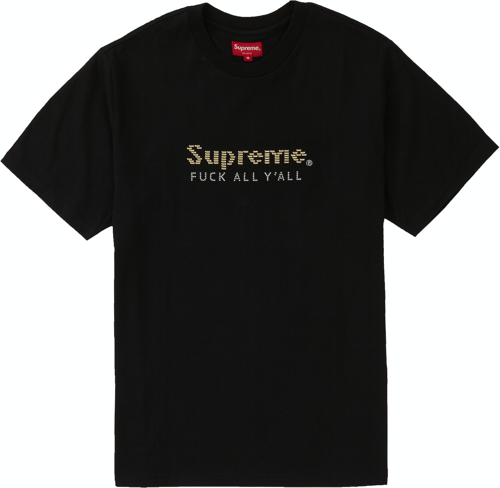 Supreme Gold Bars Tee Black - SS19