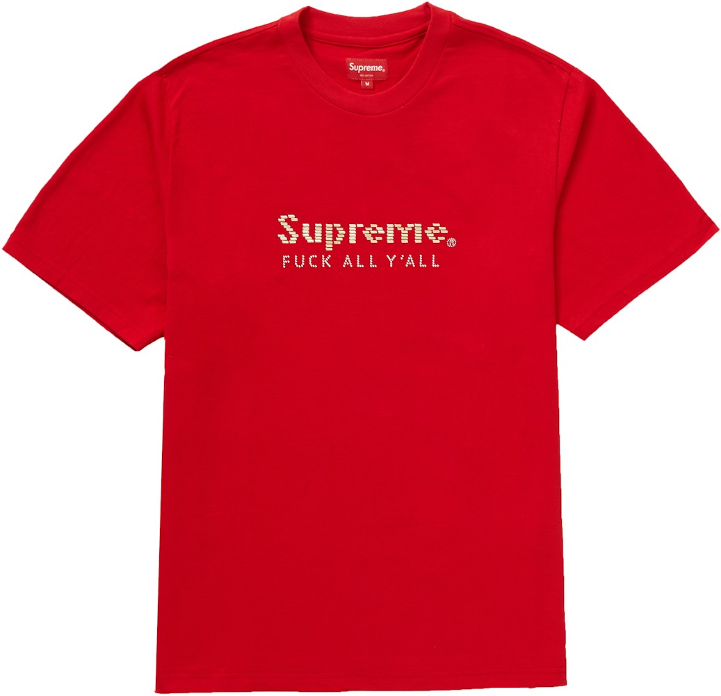 Supreme Gold Bars Tee Red - SS19