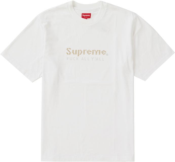 SUPREME 2019 Gold Bars Tee in Red size LARGE, Brand