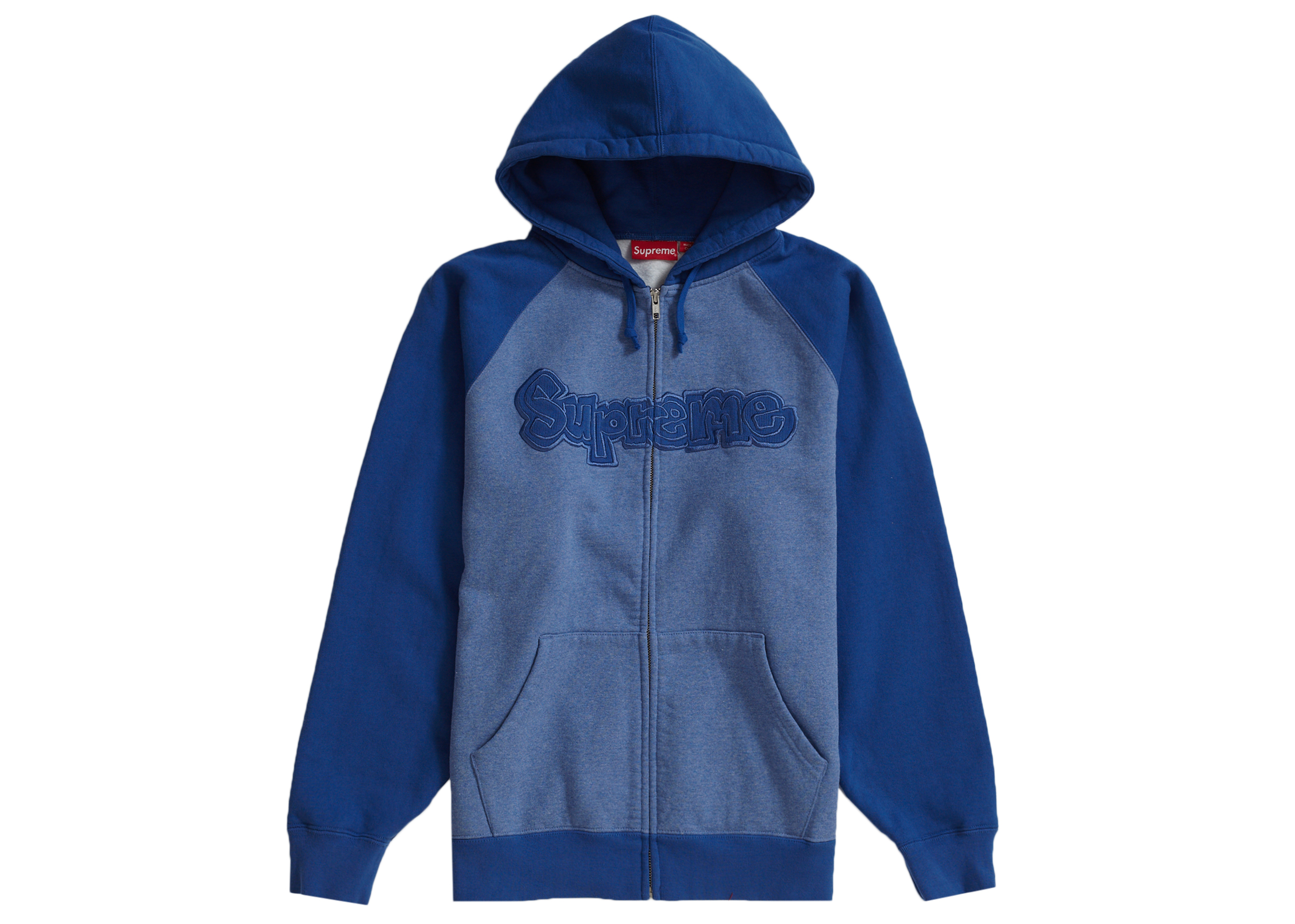 Style-NavySupreme Gonz Zip Up Hooded  Sweatshirt