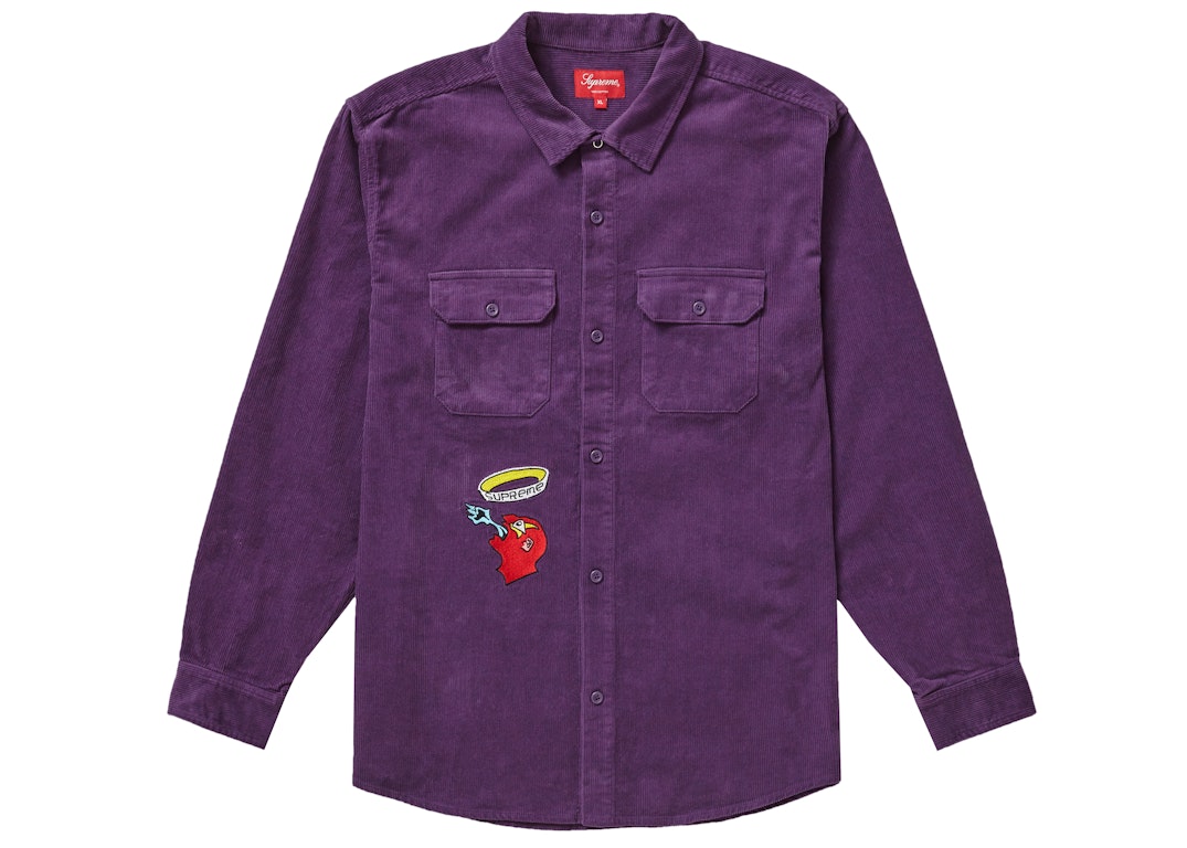 Pre-owned Supreme Gonz Corduroy Work Shirt Purple