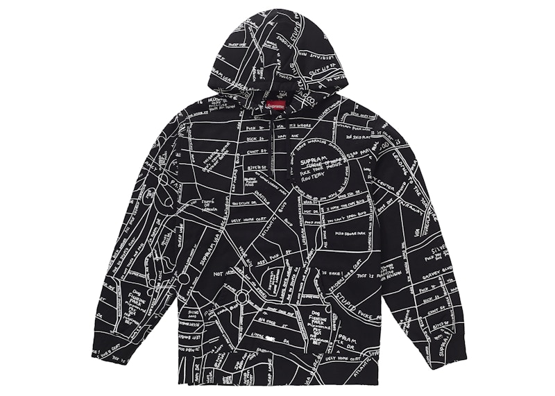 supreme Gonz Embroidered Map Hooded