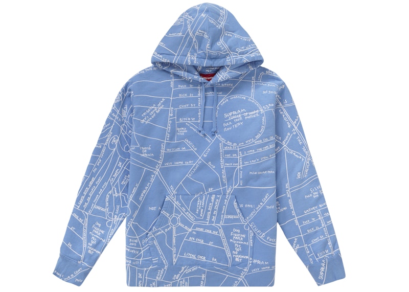 Supreme gonz embroidered 2025 map hooded sweatshirt