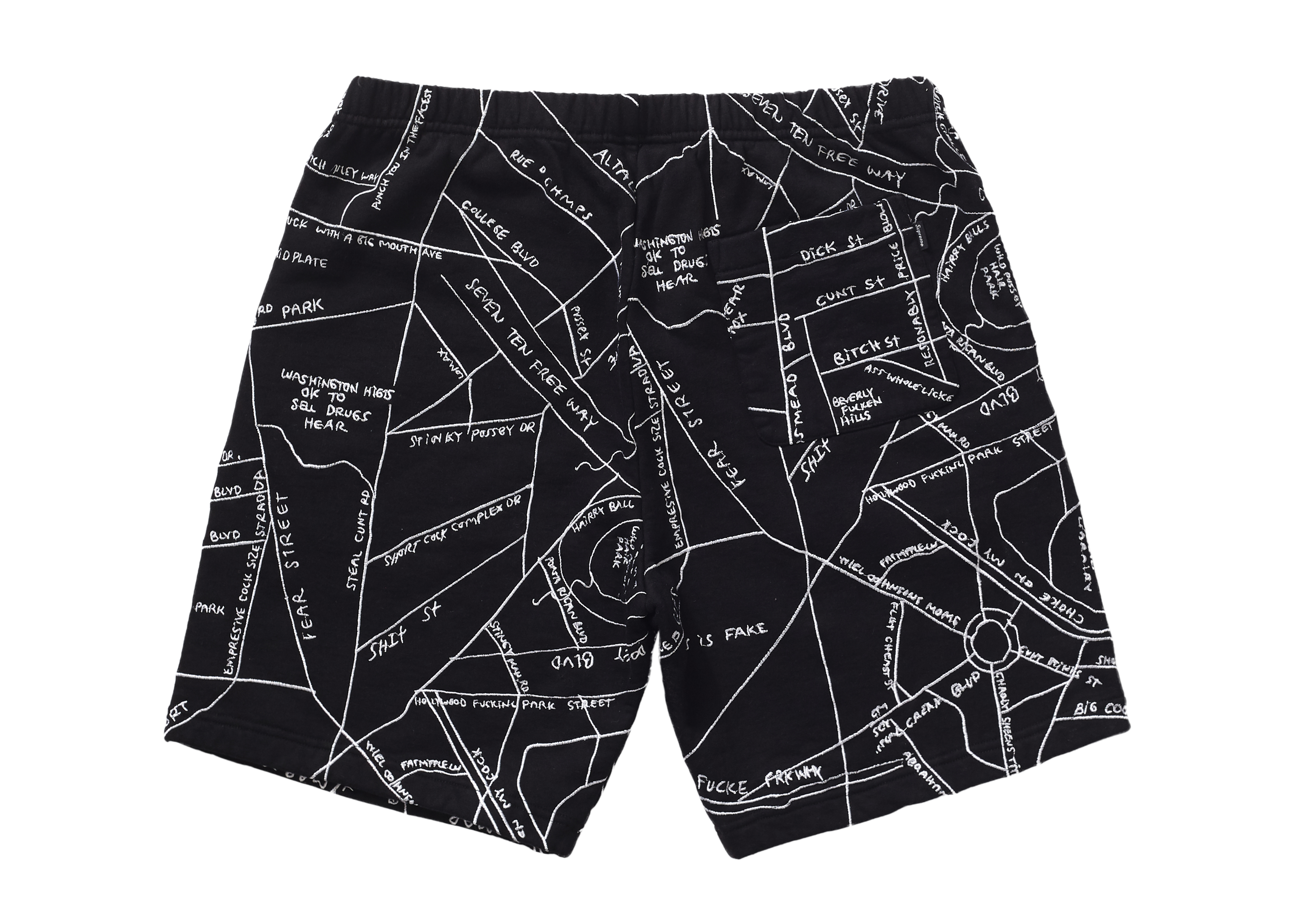 Supreme Gonz Embroidered Map Sweatshort Black メンズ - SS19 - JP