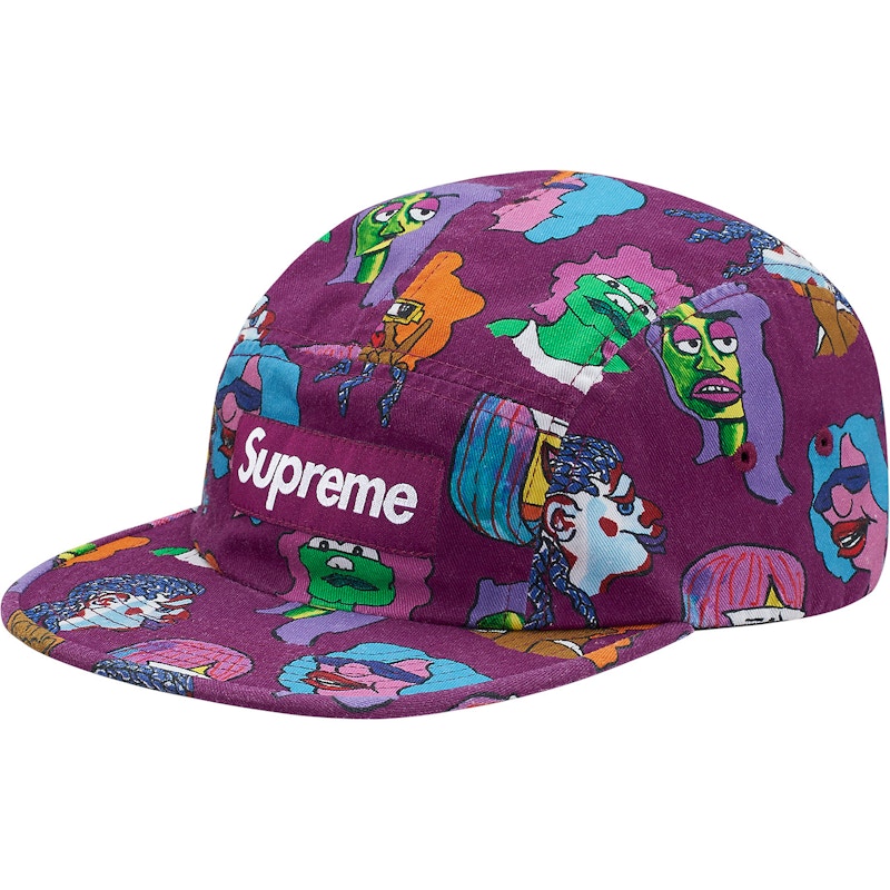 Supreme Gonz Heads Camp Cap Plum