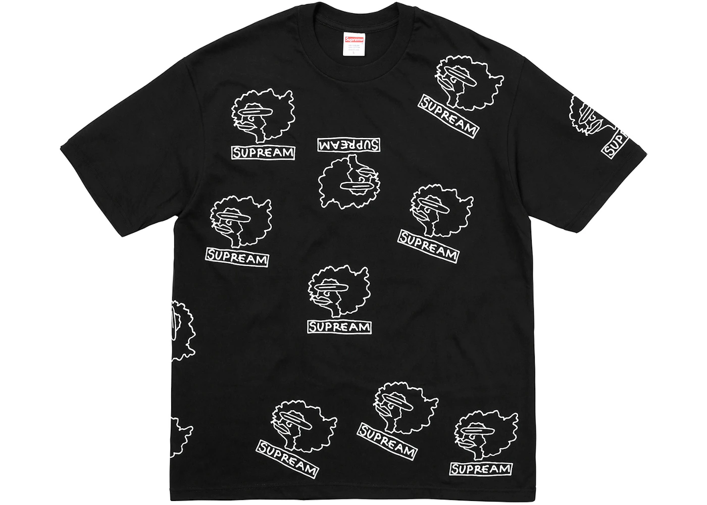 Supreme Gonz Heads Tee Black Men's FW17 US - Main Image
