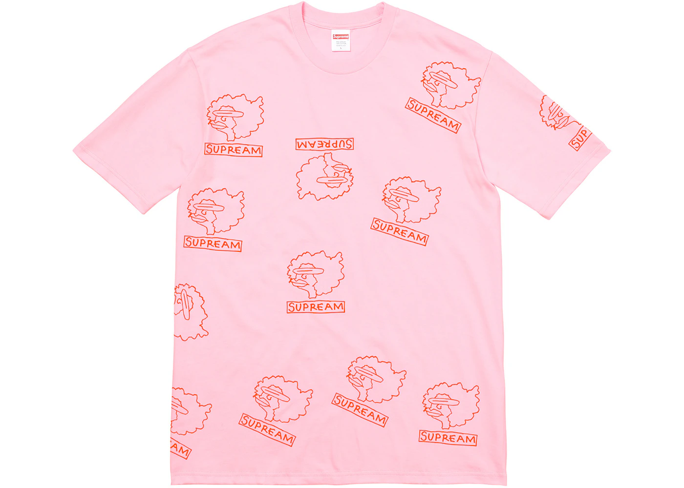 Supreme Gonz Heads Tee Light Pink Men's FW17 US - Main Image