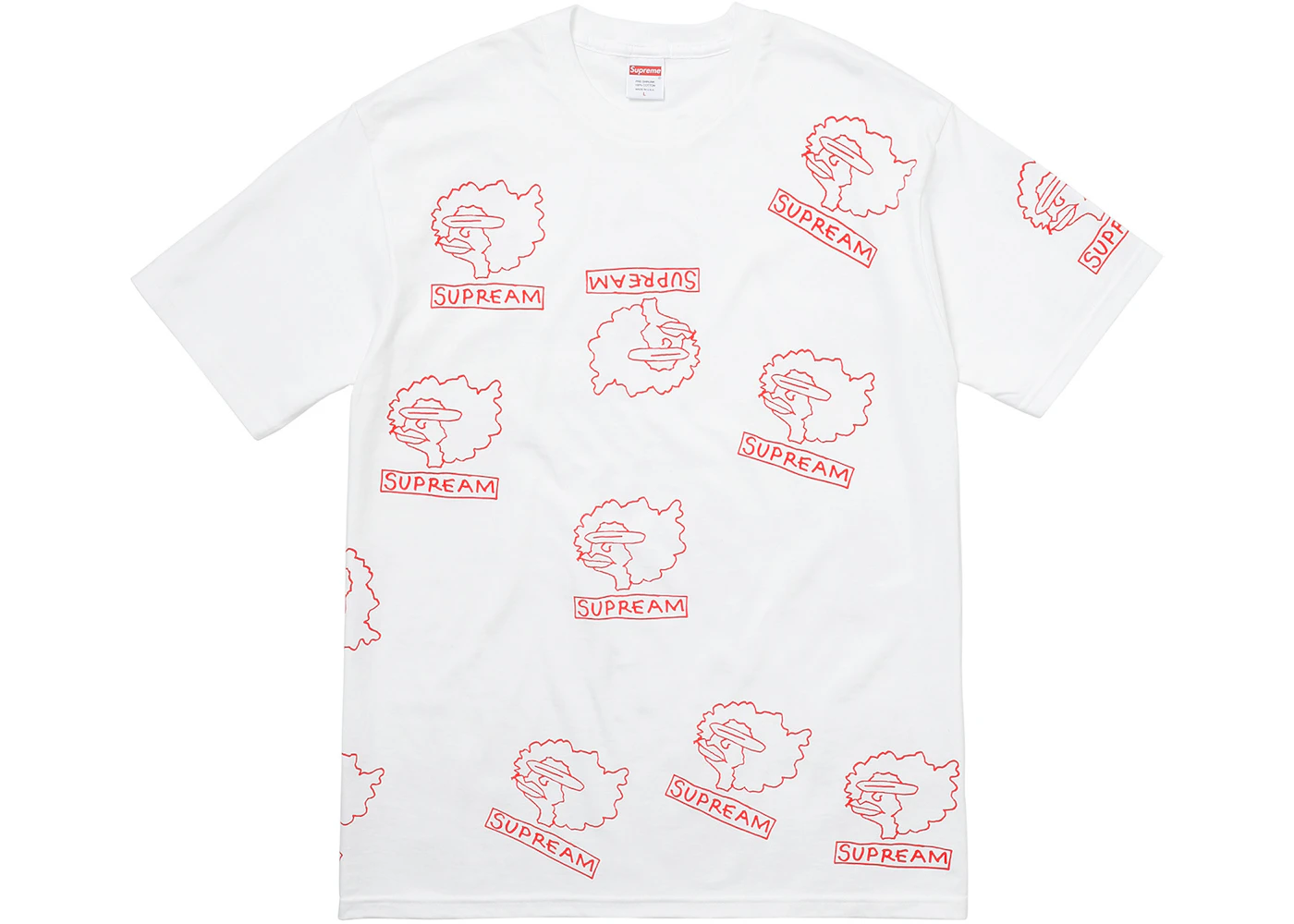 Supreme Gonz Heads Tee White Men's FW17 US - Main Image