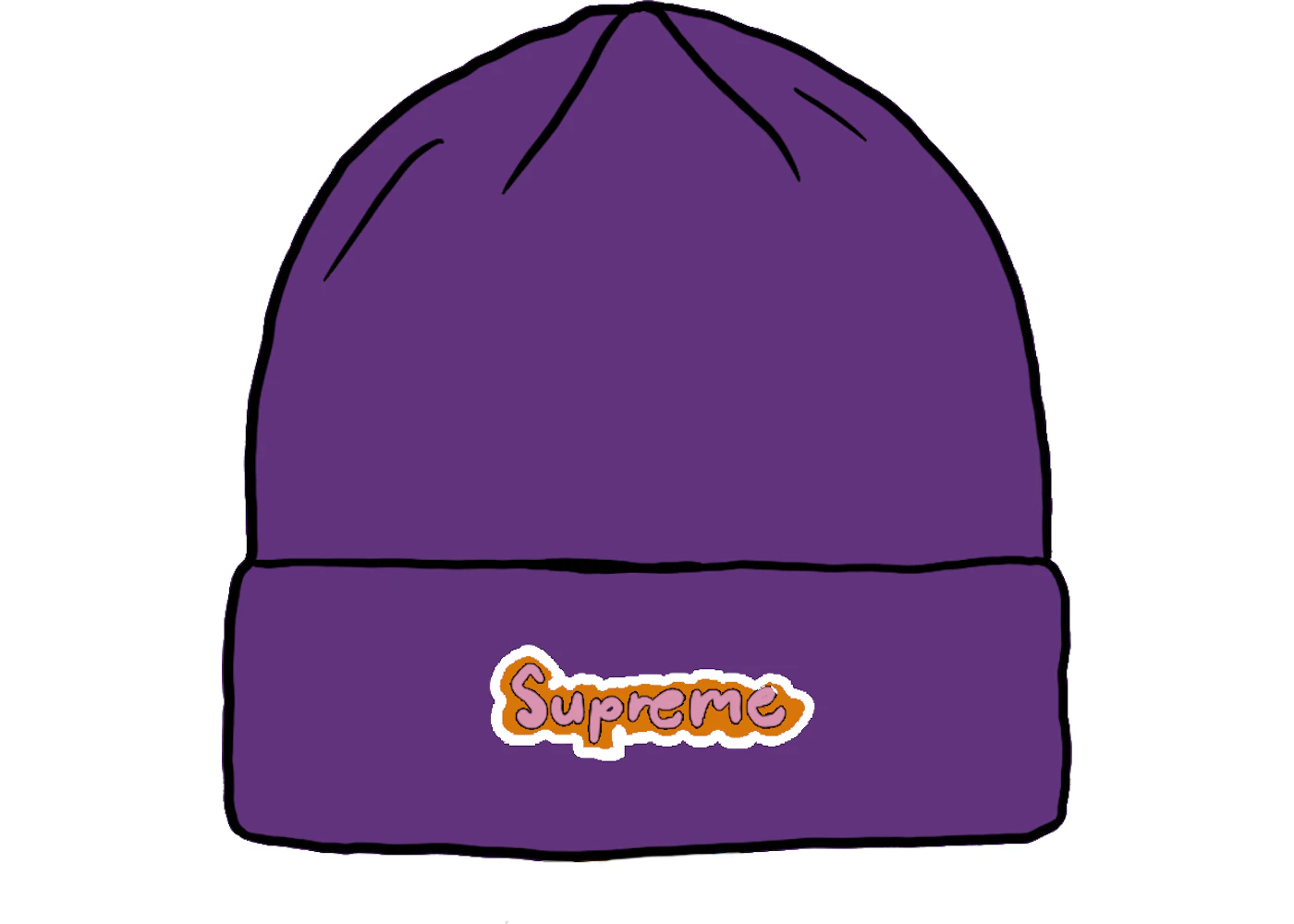 Supreme Gonz Logo Beanie Purple