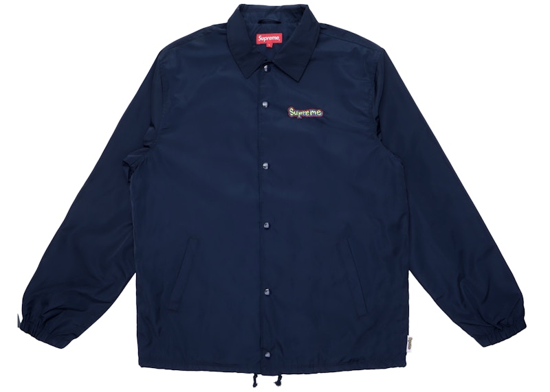 Supreme Gonz Logo Coaches Jacket Navy Men's - SS18 - US