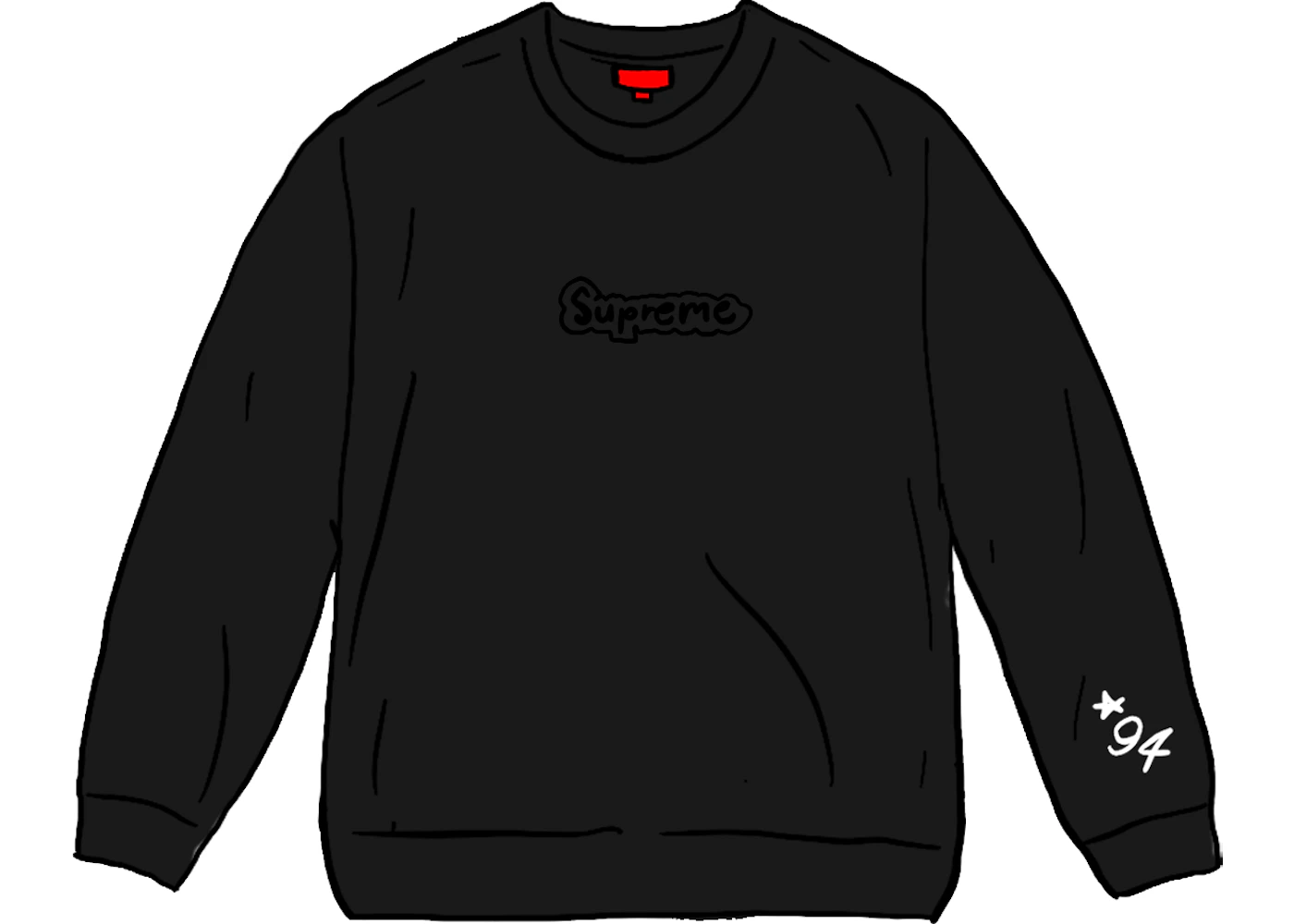 トップス Supreme Gonz Logo Crewneck Supreme Gonz Logo Crewneck Black Men's - SS21 - US