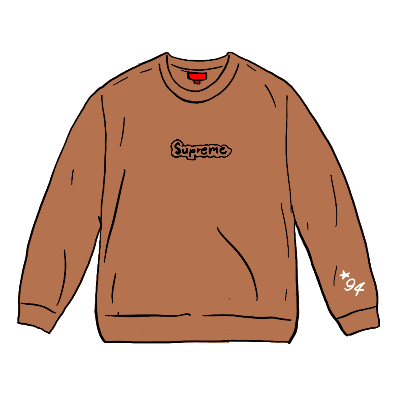 Supreme Gonz Logo Crewneck Brown