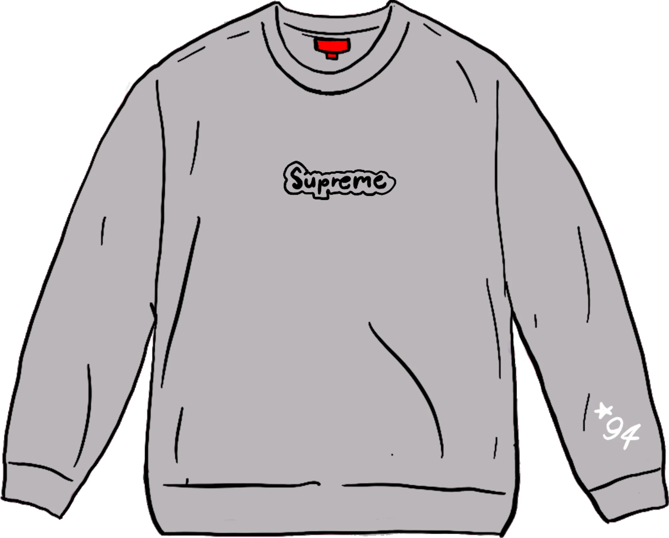 Supreme Gonz Logo Crewneck Grey Men's - SS21 - US