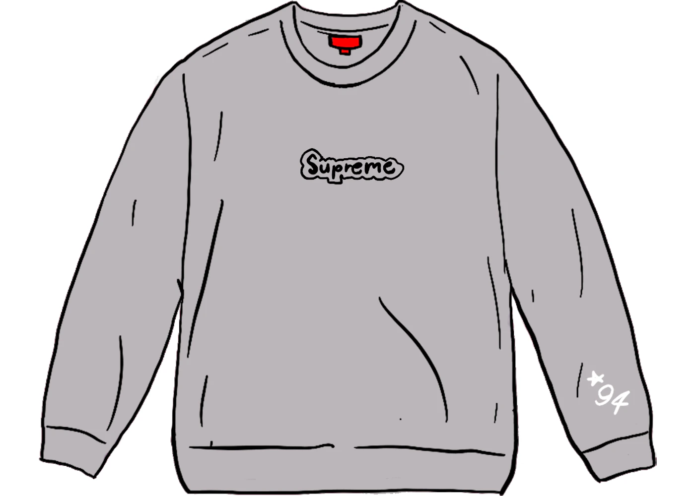 Supreme Gonz Logo Crewneck Grey