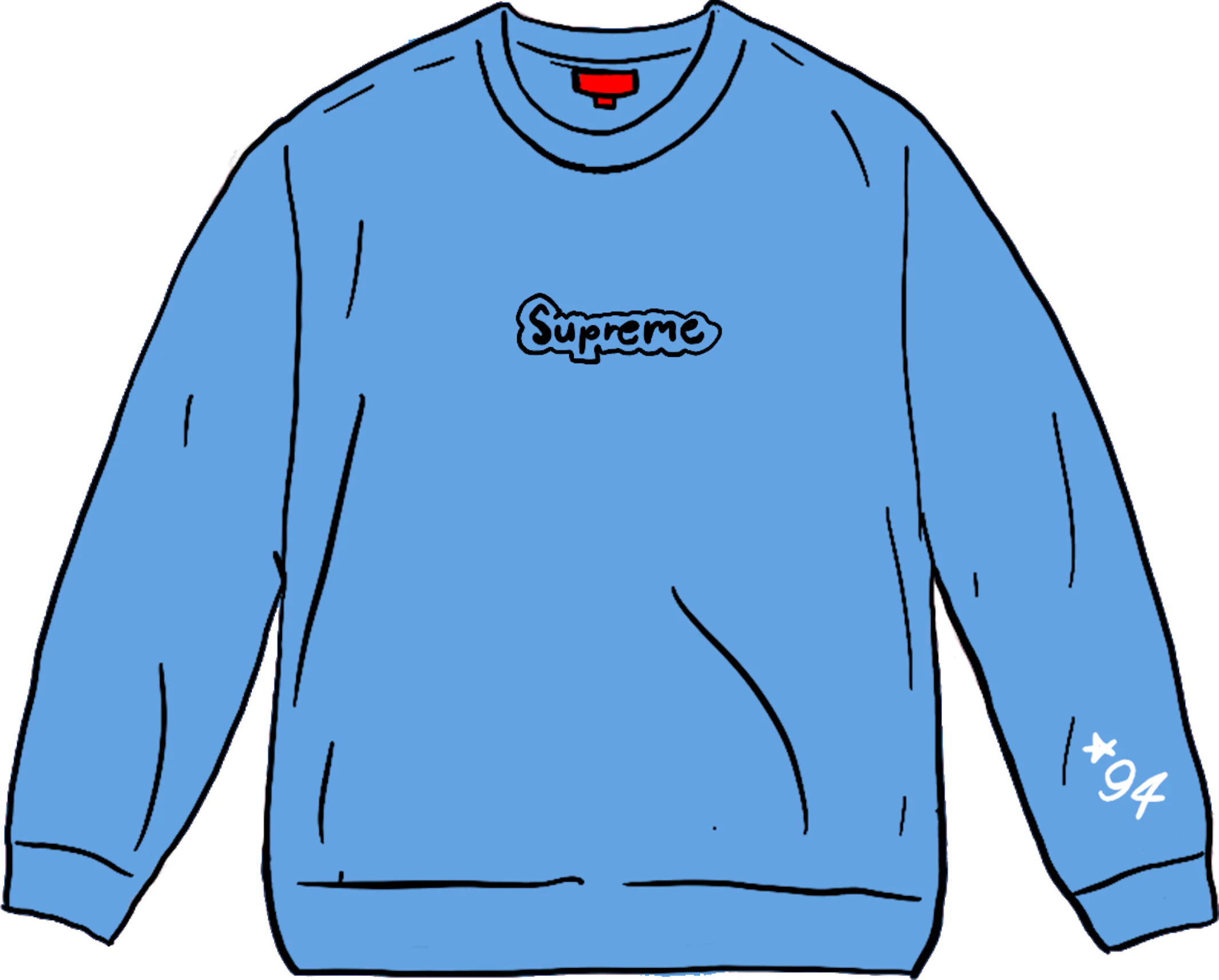 Supreme Gonz Logo Crewneck Light Blue
