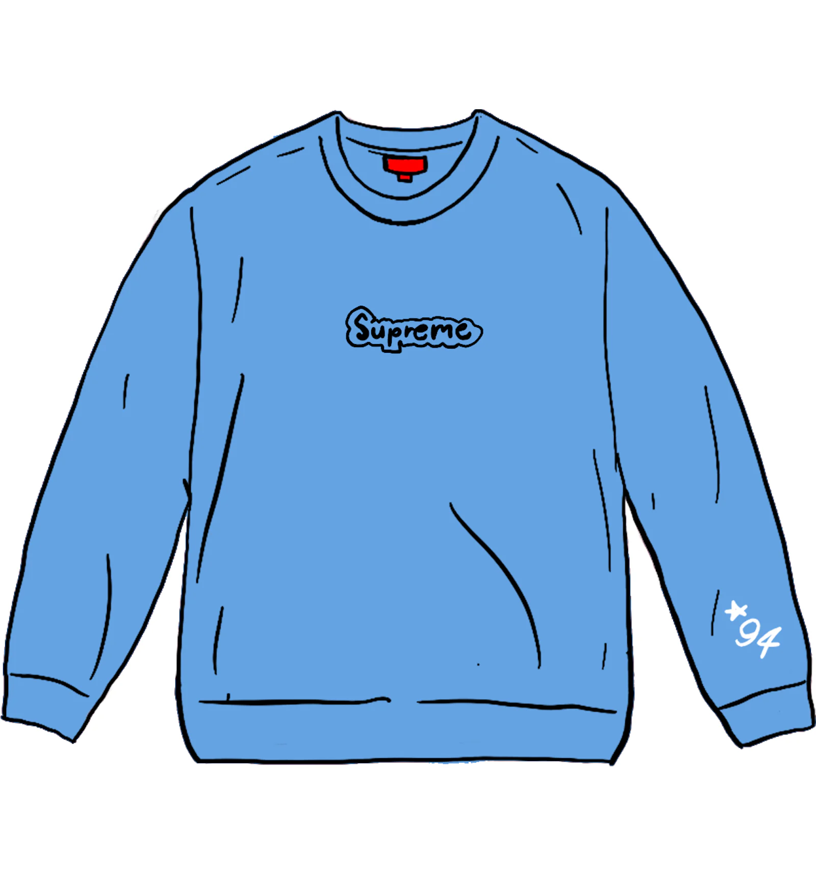 Supreme online crewneck blue