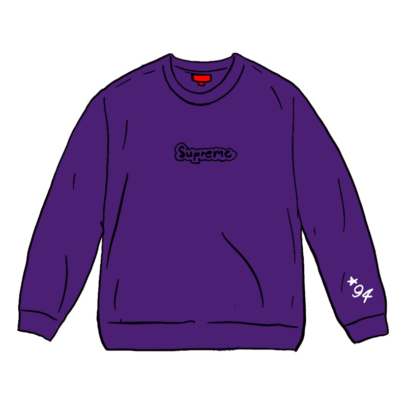 supreme crewneck purple