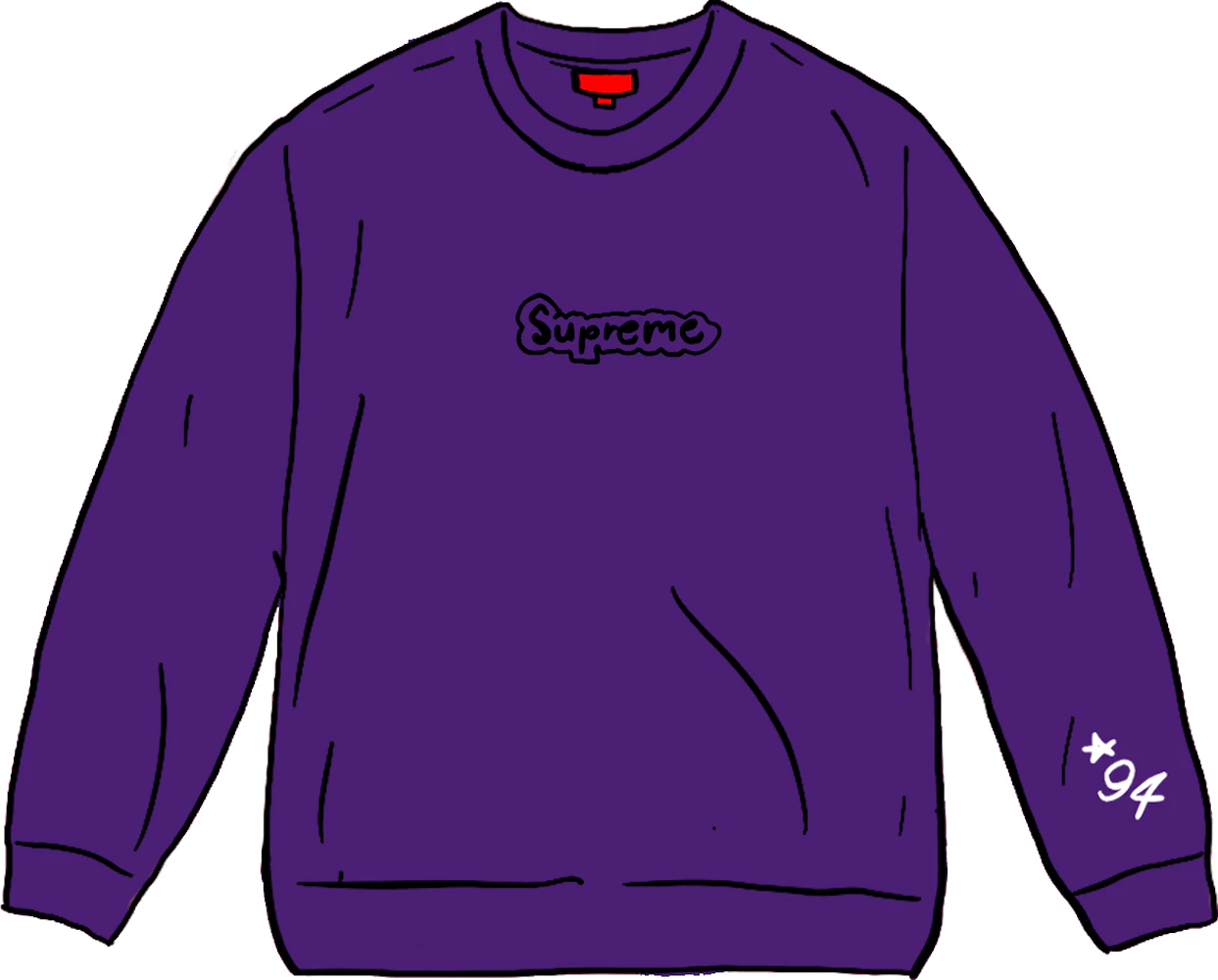 Supreme Gonz Logo Crewneck Purple Men's - SS21 - US
