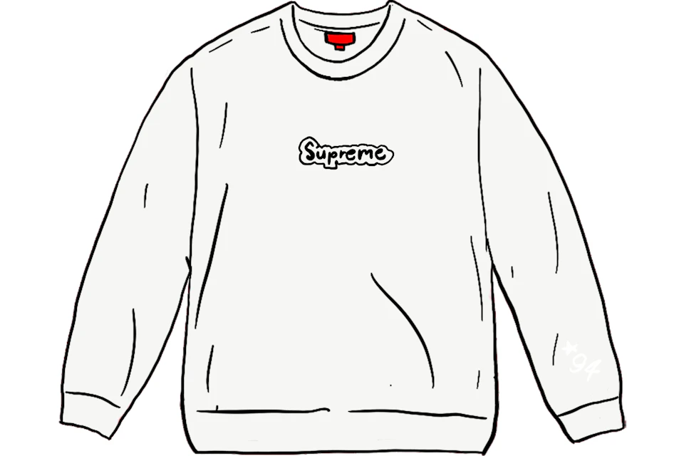 Supreme Gonz Logo Crewneck White