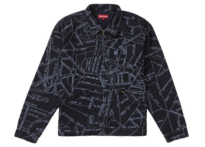 Supreme Gonz Map Work Jacket Washed Black