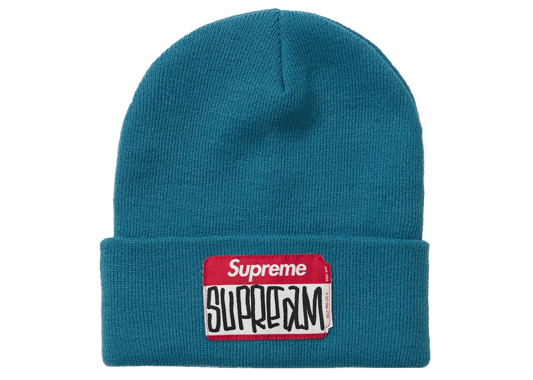 Pre-owned Supreme Gonz Nametag Beanie Teal