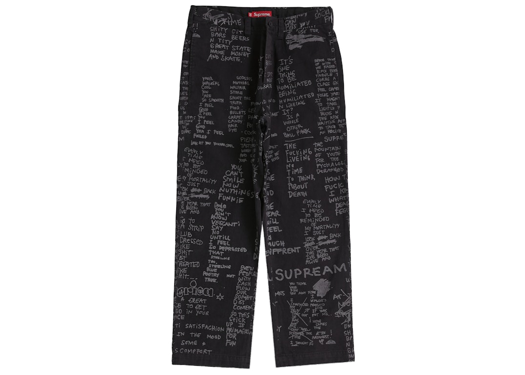 Pre-owned Supreme Gonz Poems Chino Pant Black