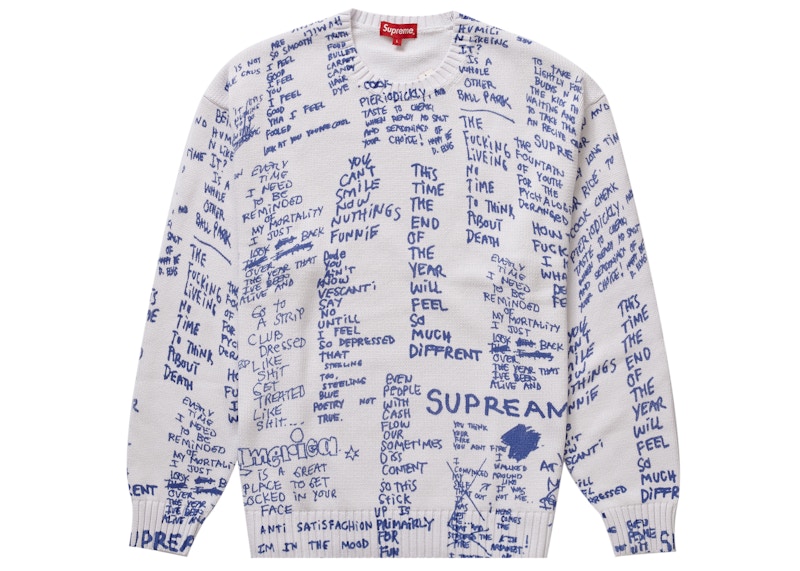 Supreme Gonz Poems Sweater Black Men's - SS23 - US