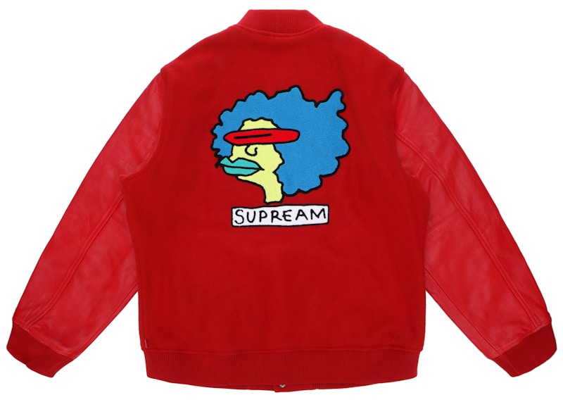 15000円 Supreme Gonz Ramm Varsity Jacket Red メンズ - FW17 - JP645cm身幅