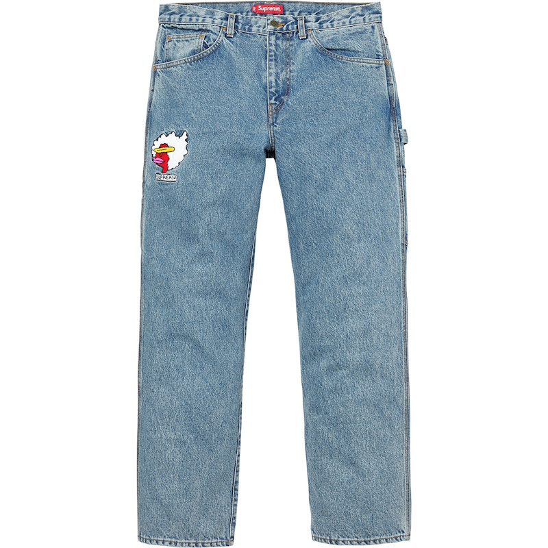 Supreme Gonz Ramm Washed Denim Painter Pant Blue Men's