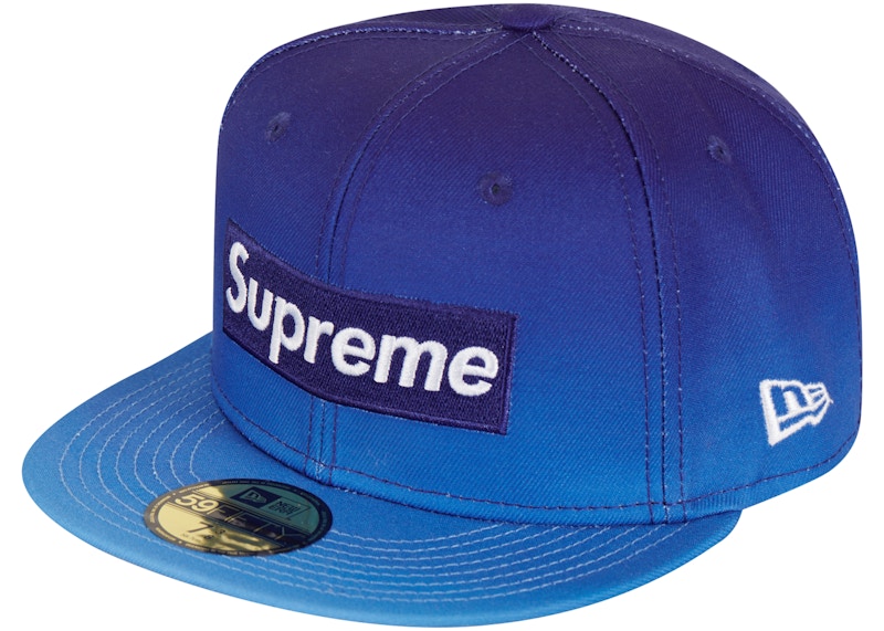 Supreme box logo new era 7 5/8 青 ブルー