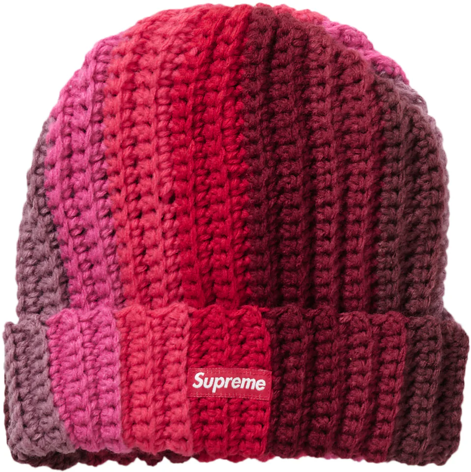 Supreme Gradient Crochet Beanie Red - FW22 - DE