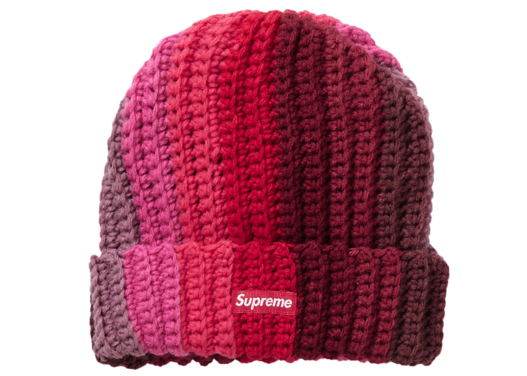 Pre-owned Supreme Gradient Crochet Beanie Red