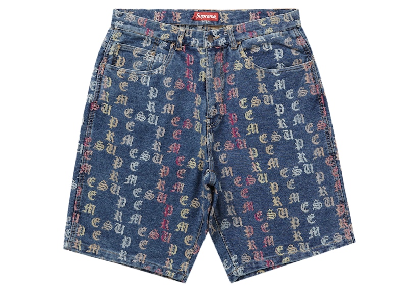 在庫限り即納 Supreme Flames Jacquard Baggy DenimShort - パンツ