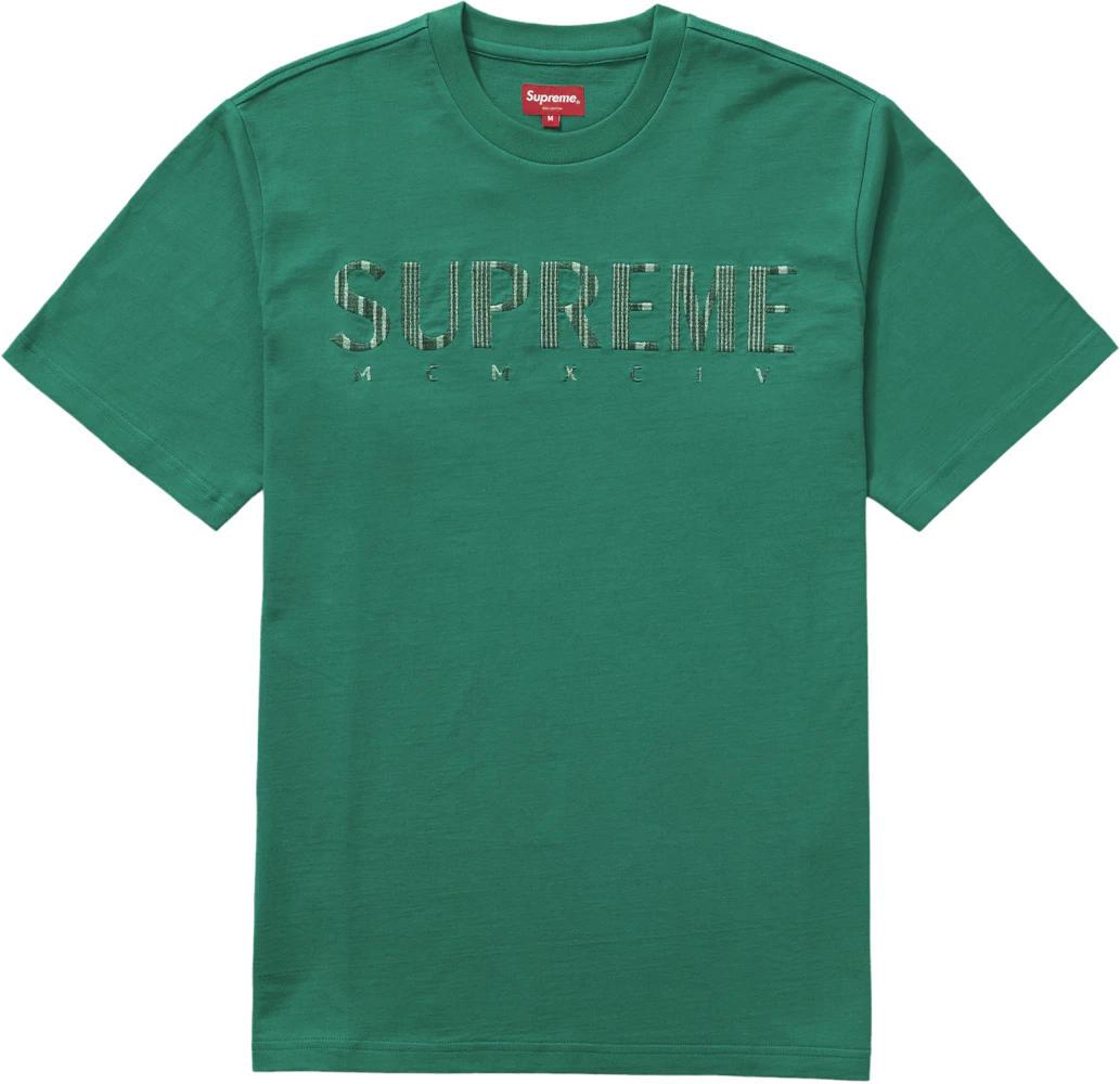 Supreme Gradient Logo Tee Green - SS19 Men's - US