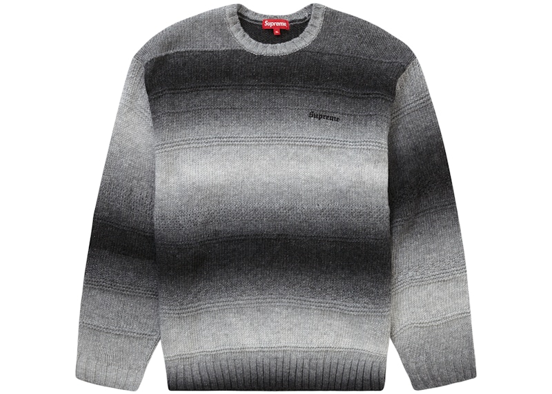 Supreme Gradient Stripe Sweater Black Men's - FW22 - US