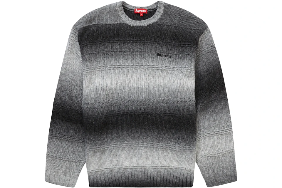 Supreme Gradient Stripe Sweater Black