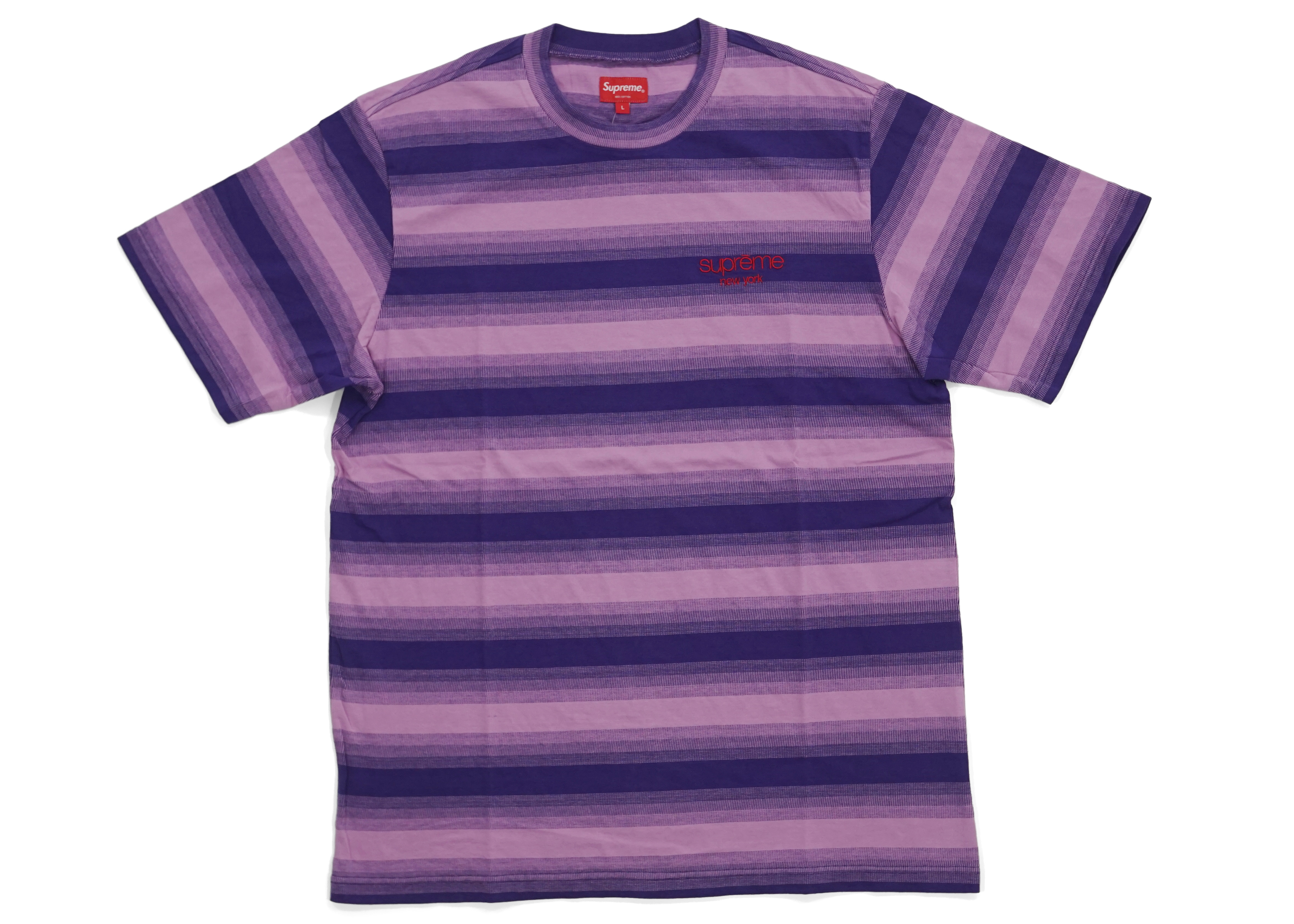 Supreme Gradient Striped S/S Top Purple