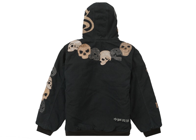 Supreme Great China Wall Hooded Work Jacket Black Men's - FW22 - GB