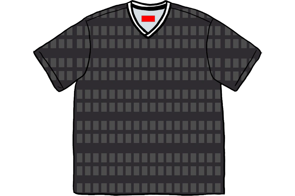 Supreme Grid Soccer Jersey Black