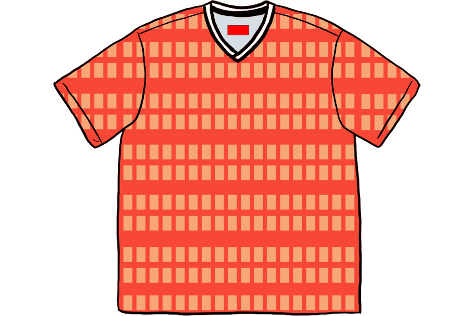 Supreme Grid Soccer Jersey Orange