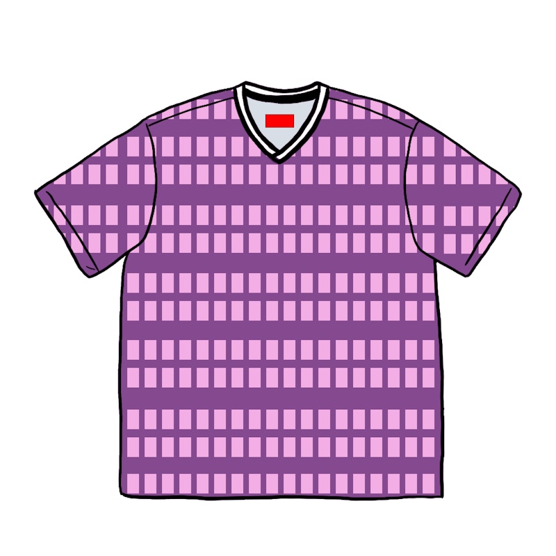 Supreme Grid Soccer Jersey Purple