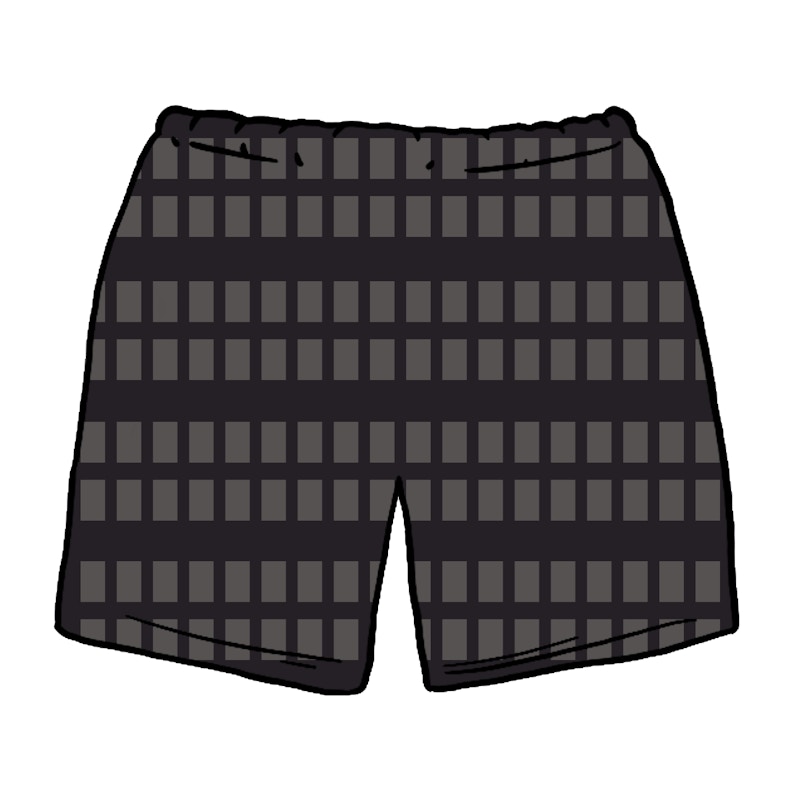 Short de football Supreme Grid Noir