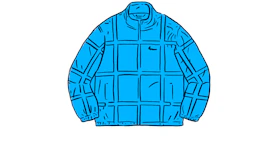 Supreme Grid Taping Velour Jacket Blue
