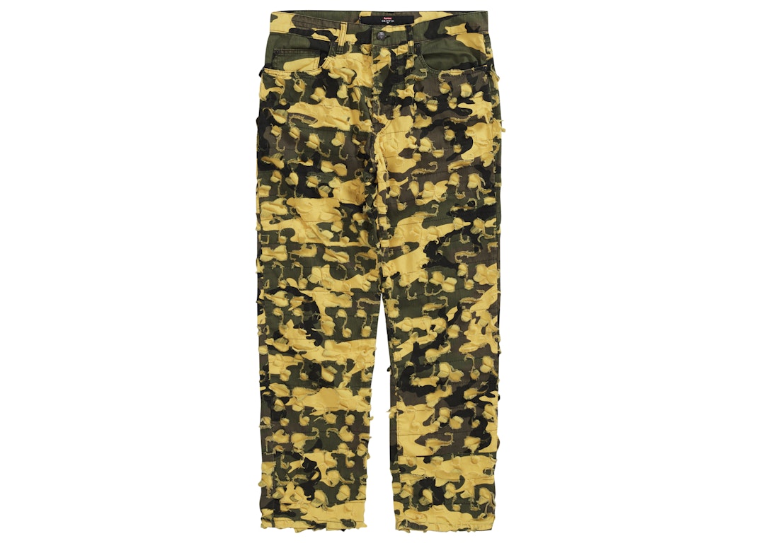 Pre-owned Supreme Griffin 5-pocket Jean Yellow Camo